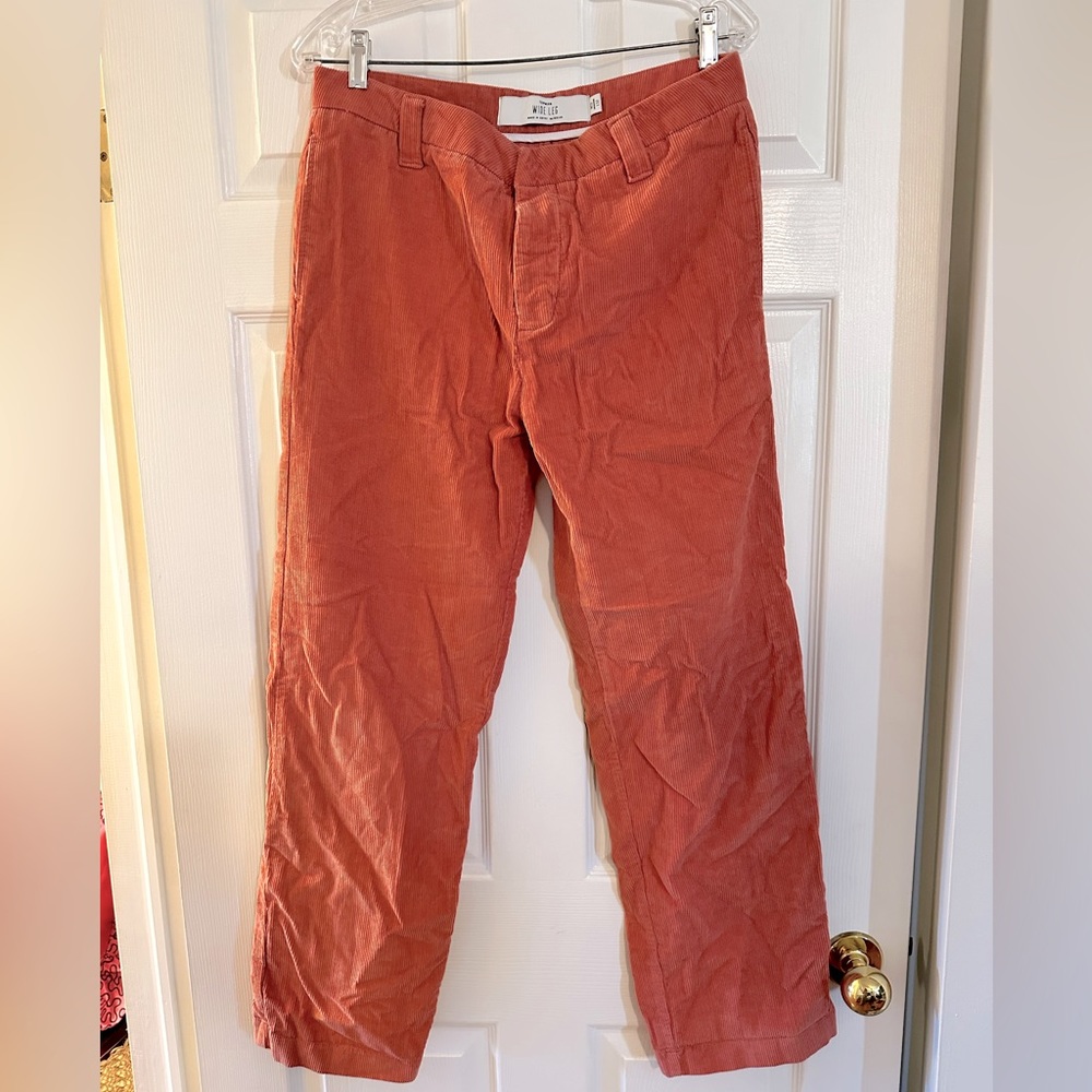 Topman Mens Wide Leg Corduroy Pants
